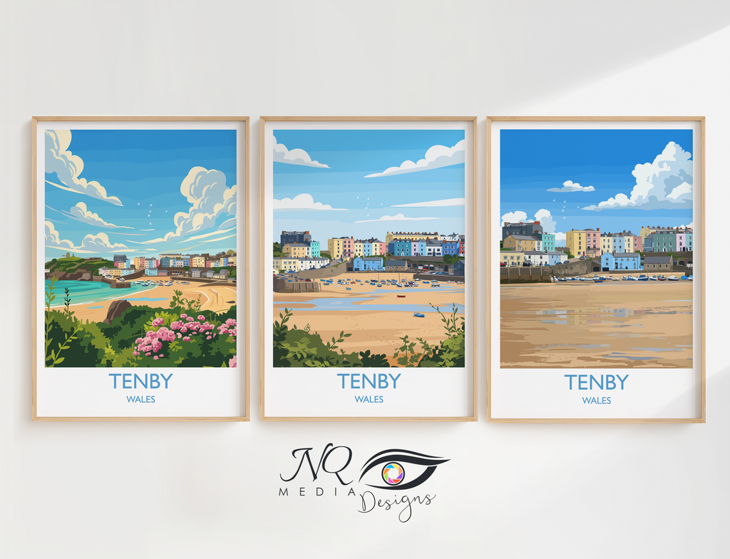 New Release: Tenby Travel Prints – Capturing the Beauty of Pembrokeshire's Coast