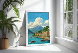 Bellagio Lake Como Travel Poster | Lombardy, Italy Wall Art