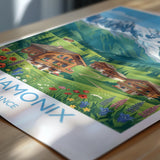 Chamonix Travel Print Wall ArtTravel Poster of Chamonix, French Alps Summer Art Lovers Gift, Wall Art Print NQ Media Designs