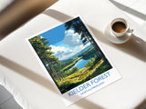 Kielder Forest Travel Print, Travel Poster of Kielder Forest, Kielder Water Reservoir, Kielder Forest Art, Northumberland Gift, NQ Media Designs