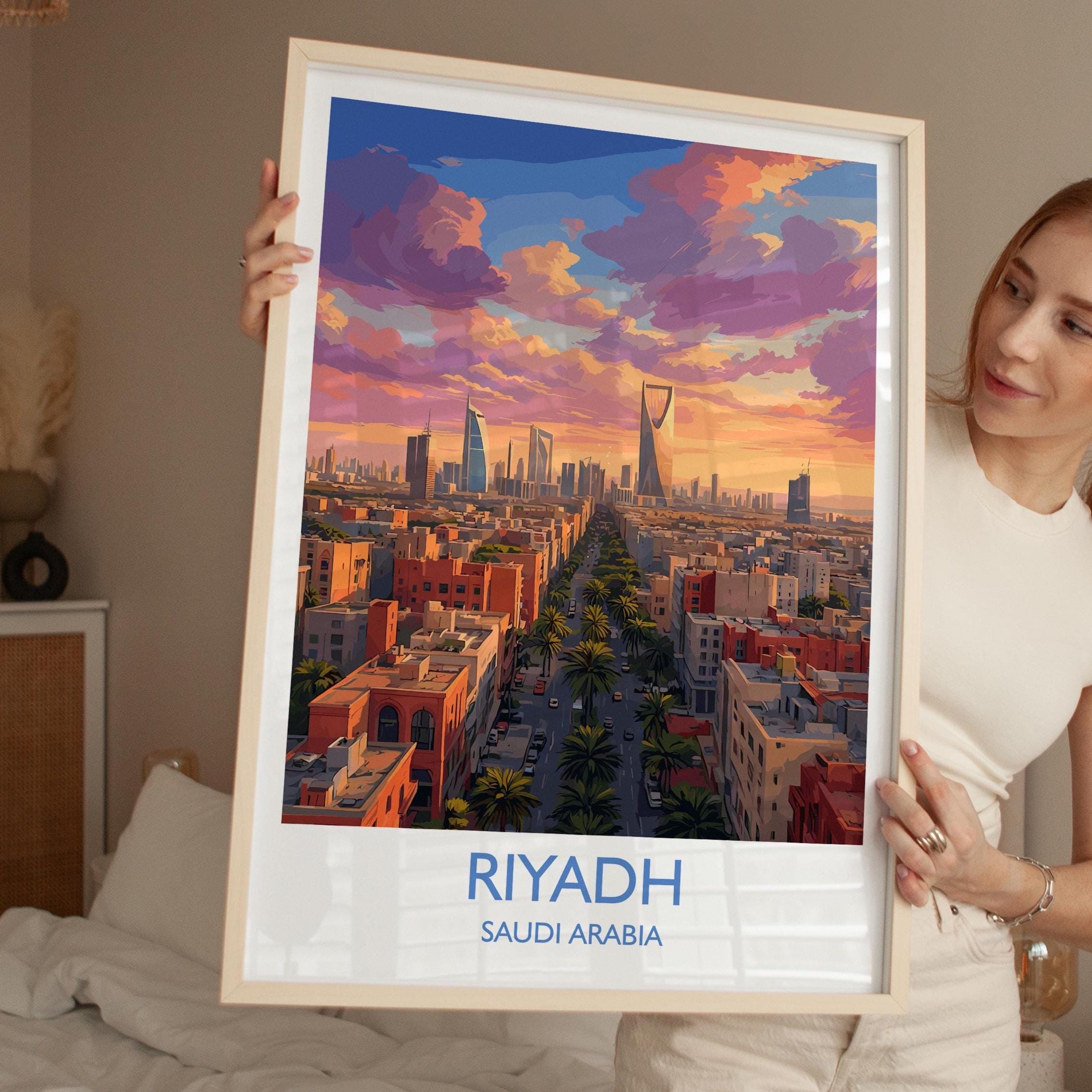Riyadh Poster Wall Art, Riyadh Travel Print, Saudi Arabia Wall Art Gift, Riyadh Art Lovers Gift, Travel Wall Decor NQ Media Designs