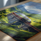 Glenfinnan Viaduct Travel Poster Wall Art, Scottish Highlands Art, Railway Bridge Print, Scotland Landscape, Steam Train Decor Artwork NQ Media Designs