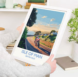 Isle of Man Print, Travel Poster of Isle of Man, Motorbike Racing, Isle of Man Art Gift,British Isles Wall Art Print NQ Media Designs