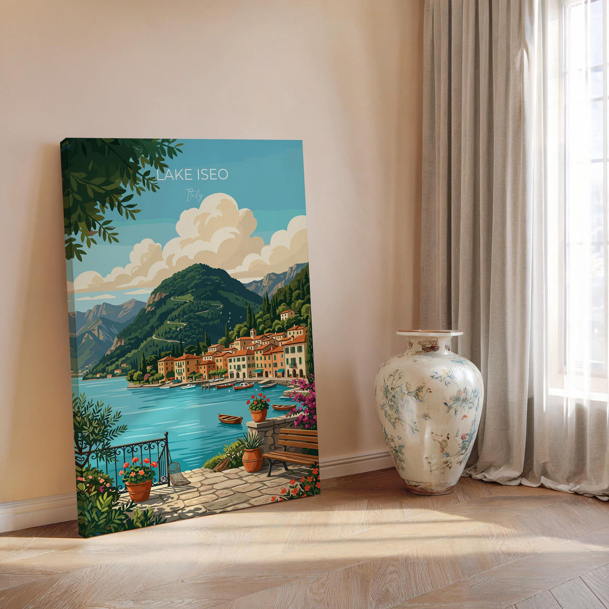 Lake Iseo Travel Poster | Italian Lakes, Italy Wall Art