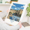 Bath Travel Print, Travel Poster of Bath, England, Cotswolds Art, Bath Gift, Avon Wall Art Print