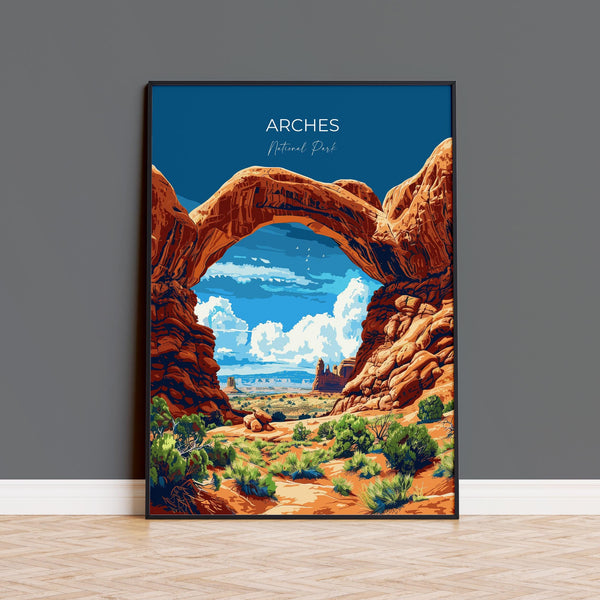 Arches National Park Travel Print Wall Art, Travel Poster of Arches, National Park Art Lovers Gift, Utah, USA, Travel Wall Art Gift