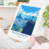 Rio De Janeiro Travel Print, Travel Poster of Rio De Janeiro , Brazil City Poster, Rio De JaneiroWall Art Lovers Gift, Brazil Art Gift NQ Media Designs