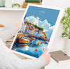 Looe Travel Poster, Travel Print of Looe, England, Cornwall Art, Looe Art Lovers Gift, Wall Art Print