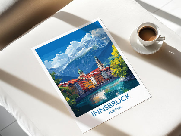 Innsbruck Poster, Travel Print of Innsbruck, Austria, Innsbruck Art Gift, Travel Europe Gift