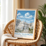Mount Rushmore Print, South Dakota Art Gift, National Memorial Wall Art, Travel Poster NQ Media Designs