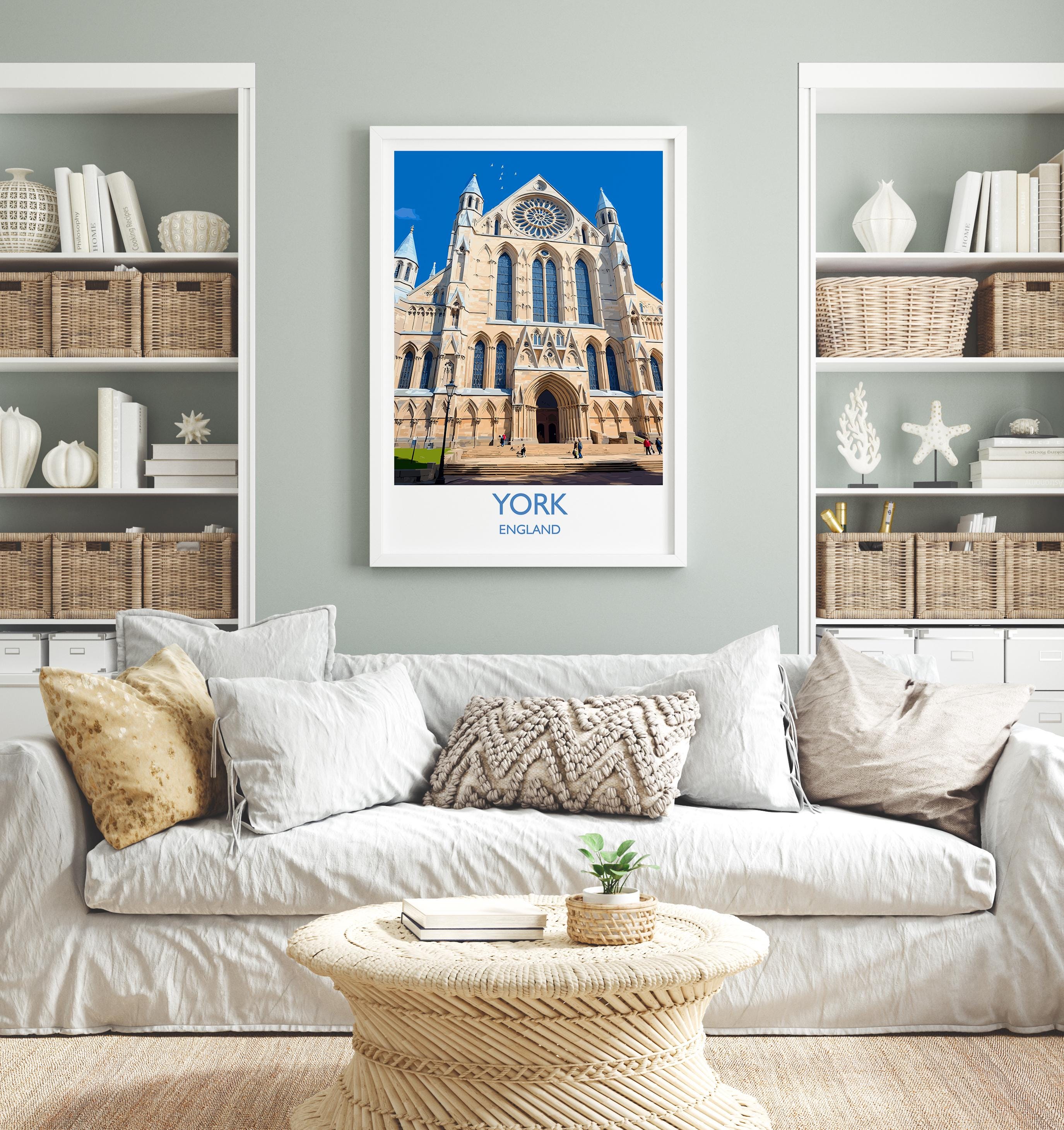 York Travel Poster Wall Art, City of York Travel Print, English Cities Art Gift, Wall Art Print NQ Media Designs