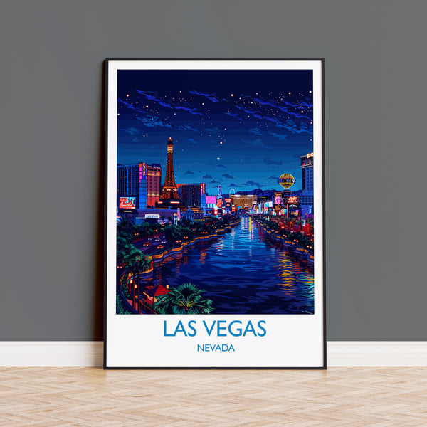 a picture of las vegas on a wall