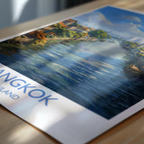 Bangkok Poster Wall Art, Bangkok Travel Print, Thailand Wall Art, Bangkok Art Lovers Gift, Thailand Gift NQ Media Designs