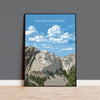 Mount Rushmore Poster, South Dakota Art Gift, National Memorial Wall Art, Travel Print NQ Media Designs