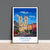 Lincoln Travel Poster Wall Art, Travel Print of Lincoln Cathedral, England, Lincolnshire Art Lovers Gift, Travel Art Gift