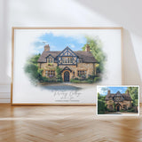 Personalised Watercolour House Portrait, Home Portrait, House Warming Gift, New Home Gift, First Home, Digital Wall Art Watercolour Decor NQ Media Designs