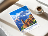 Atlas Mountains Travel Print Wall Art, Poster of Atlas Mountains Art Lovers Gift, Morocco Desert Wall Art NQ Media Designs