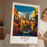 Seville Travel Wall Art, Spain Print, Seville Art Gift, Traveller Gift Art Poster, Holiday Gift NQ Media Designs