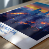 Jakarta Travel Print, Travel Poster of Jakarta, Indonesia, Jakarta Art Lovers Gift, Wall Art Decor Print Gift NQ Media Designs