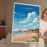 Hunstanton Beach Travel Poster, Travel Print of Hunstanton Beach, Norfolk, England, Norfolk Art, Norfolk Gift, Wall Art Print NQ Media Designs