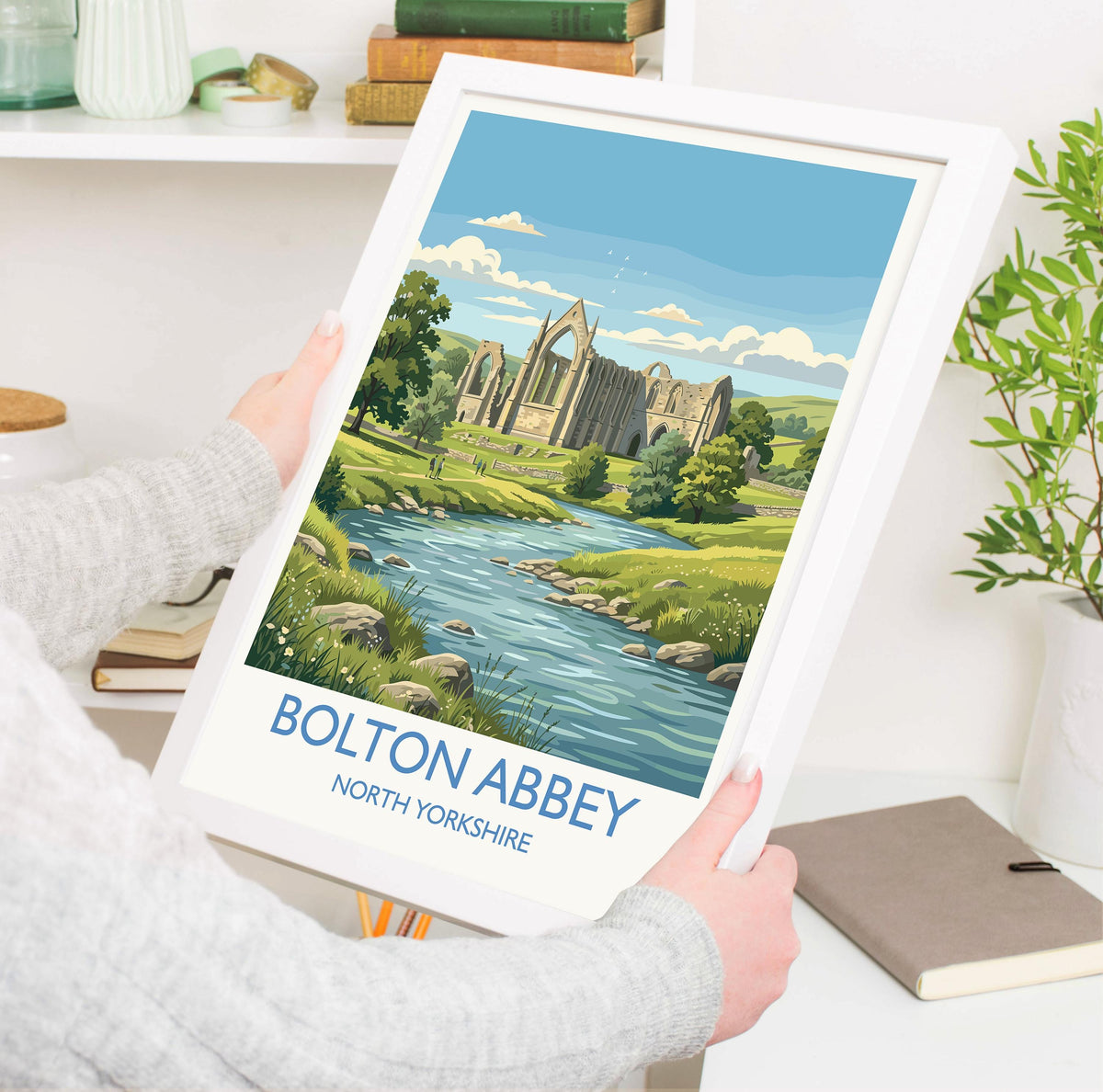 Bolton Abbey Travel Print | Yorkshire Dales Priory, England Wall Art