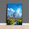 Jakarta Travel Poster, Travel Print of Jakarta, Indonesia, Jakarta Art Lovers Gift, Wall Art Decor Print Gift NQ Media Designs