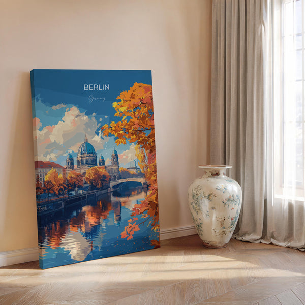 Berlin Travel Poster Wall Art, Travel Print of Berlin, Berlin Art Lovers Gift, Germany Art Gift