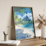 Bora Bora Travel Print Wall Art, Travel Poster of Bora Bora, French Polynesia, South Pacific Islands Art Lovers Gift NQ Media Designs