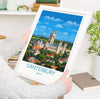 Canterbury Travel Print, Travel Poster of Canterbury, England, Canterbury Cathedral, Kent Art Lovers Gift, Wall Art Print