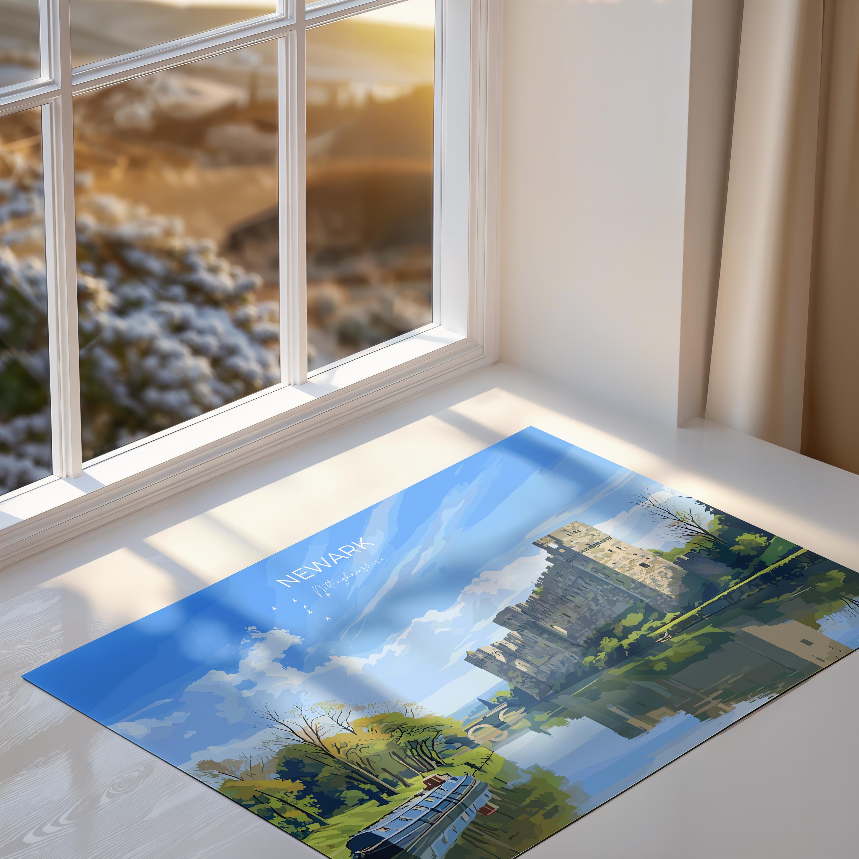 Newark Travel Print Landscape Wall Art, Travel Poster of Newark on Trent, Nottinghamshire, England, English Market Town Gift, Nottingham Art NQ Media Designs