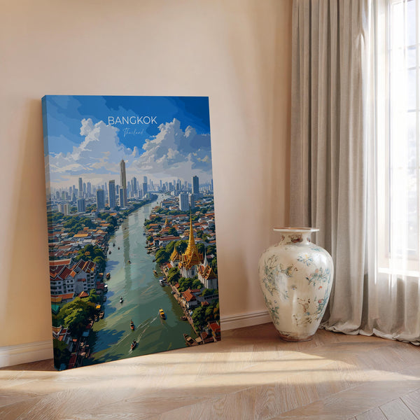 Bangkok Print Wall Art, Bangkok Travel Poster, Thailand Wall Art, Bangkok Art Lovers Gift, Thailand Gift