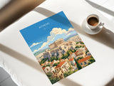 Athens Travel Poster | Acropolis, Greece Wall Art