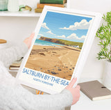 Saltburn by the Sea Travel Print, Travel Poster of Saltburn by the Sea, Yorkshire Gift, England, North Yorkshire Art, Saltburn Wall Art Gift NQ Media Designs
