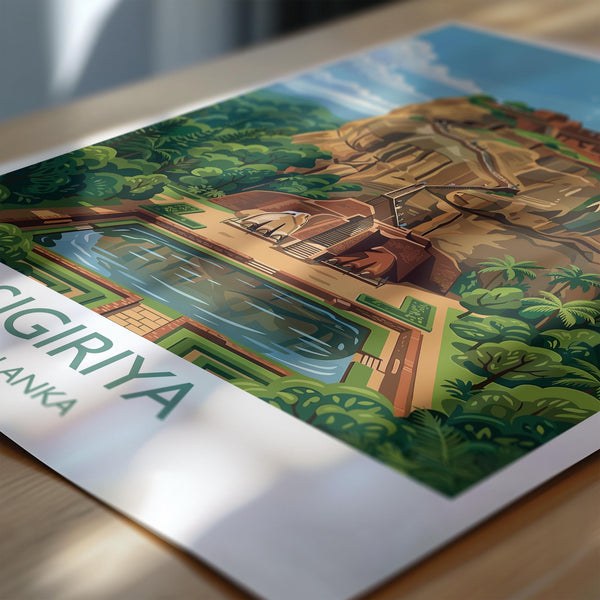 Sigiriya Travel Print Wall ArtTravel Poster of Sigiriya, Sri Lanka Art Lovers Gift, Wall Art Print