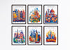 London at Christmas Travel Print | Festive London Wall Art | Christmas Gift