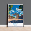 Berlin Travel Print Wall Art, Travel Poster of Berlin, Brandenburg Gate, Berlin Art Lovers Gift, Germany Art Gift