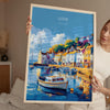 Looe Travel Poster, Travel Print of Looe, England, Cornwall Art, Looe Art Lovers Gift, Wall Art Print