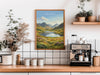 Scottish Highlands Travel Poster, Scotland Landscape Wall Art, Mountain & Loch Print, Dramatic Nature Illustration, UK Decor, Scotland Gift