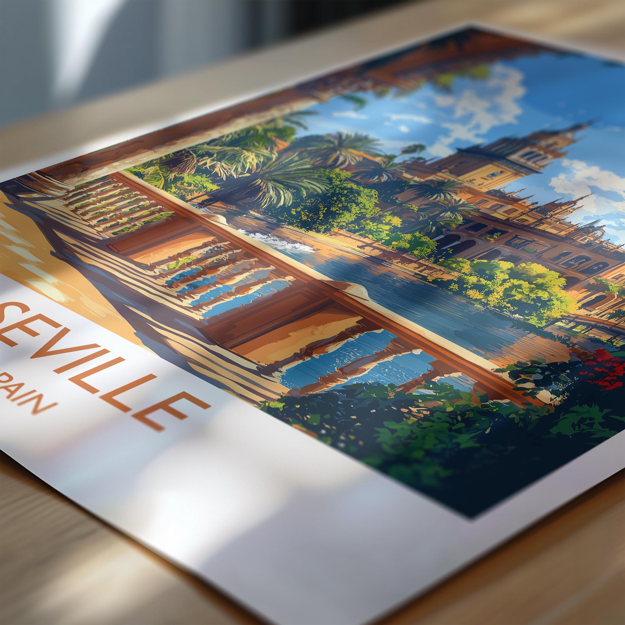 Seville Travel Wall Art, Spain Print, Seville Art Gift, Traveller Gift Art Poster, Holiday Gift NQ Media Designs