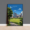 Houston Travel Poster Wall Art Print, Travel Print of Houston, Texas, US City Art Lovers Gift, USA Gift, NQ Media Designs