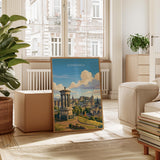 Calton Hill Edinburgh Poster, Edinburgh Skyline Wall Art, Scotland Travel Poster, National Monument Print, Edinburgh Gift