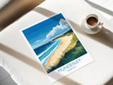 Mundesley Beach Travel Print, Travel Poster of Mundesley, Norfolk Gift, England, Norfolk Art, Mundesley Beach Gift, Wall Art Print NQ Media Designs
