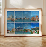 Favourite Places Travel Gift, Personalised Travel Memories Poster, Travel Print Collage, Custom Souvenir Gift for Travel Lovers NQ Media Designs