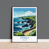 Dingle Poster, Travel Print of Dingle, County Kerry, Ireland Coast, Travel Wall Art Gift NQ Media Designs