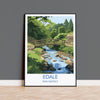 Edale Village, Peak District Travel Print Wall Art, Travel Poster of Peak District Art Lovers Gift, English Countryside NQ Media Designs