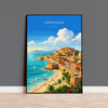 Cartagena Colombia Travel Print, Colourful Old Town Street Art, Cartagena Street Scene Poster, Caribbean Travel Wall Art, Vintage Style
