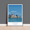 Sydney Travel Print, Travel Poster of Sydney, Sydney Harbour Bridge, Sydney Opera House, Australia Travel Art Lovers Gift