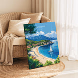 Oludeniz Travel Poster Wall Art, Travel Print of Oludeniz, Turkey Wall Art, Oludeniz Art Lovers Gift, Wall Art Print NQ Media Designs