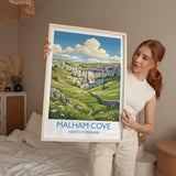 Malham Cove Travel Print | Limestone Pavement, Yorkshire Wall Art