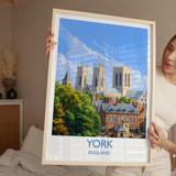 York Travel Poster Wall Art, City of York Travel Print, English Cities Art Gift, Wall Art Print NQ Media Designs